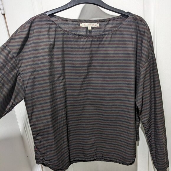 XiRENA | Striped boat neck popover top - Picture 4 of 6